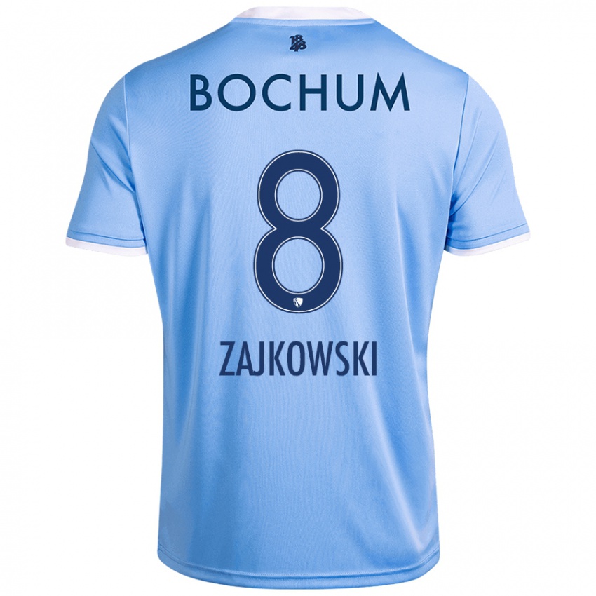 Damen Cedric Zajkowski #8 Himmelblau Auswärtstrikot Trikot 2024/25 T-Shirt