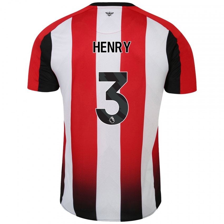 Kinder Rico Henry #3 Rot Weiß Heimtrikot Trikot 2024/25 T-Shirt