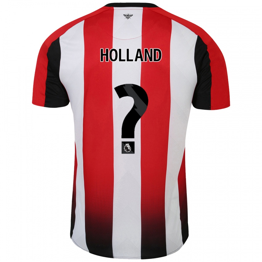 Kinder Isaac Holland #0 Rot Weiß Heimtrikot Trikot 2024/25 T-Shirt