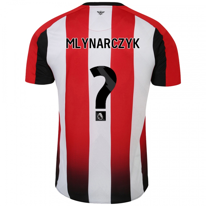 Kinder Adam Mlynarczyk #0 Rot Weiß Heimtrikot Trikot 2024/25 T-Shirt