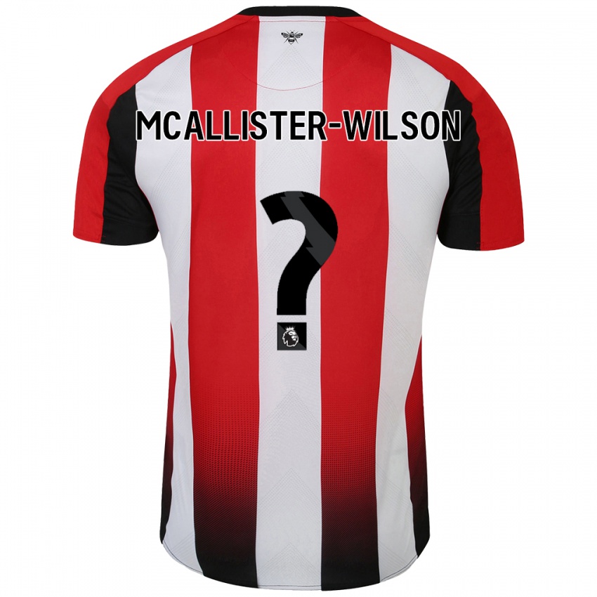 Kinder Zack Mcallister-Wilson #0 Rot Weiß Heimtrikot Trikot 2024/25 T-Shirt