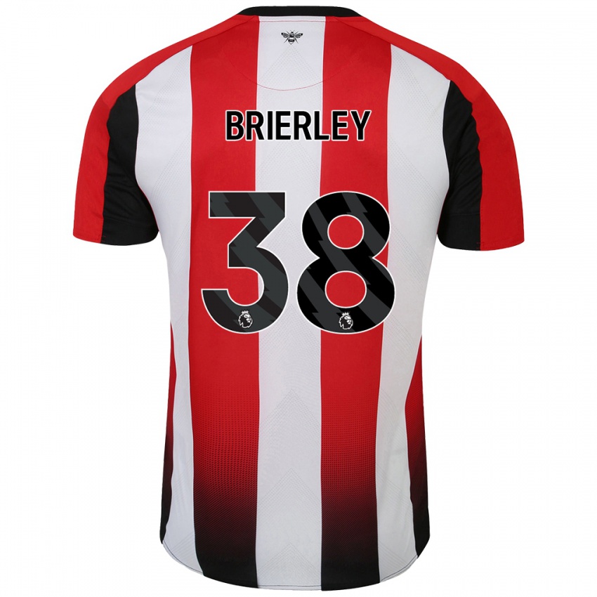 Kinder Ethan Brierley #38 Rot Weiß Heimtrikot Trikot 2024/25 T-Shirt