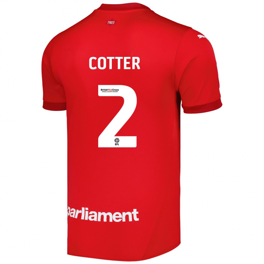 Kinder Barry Cotter #2 Rot Heimtrikot Trikot 2024/25 T-Shirt