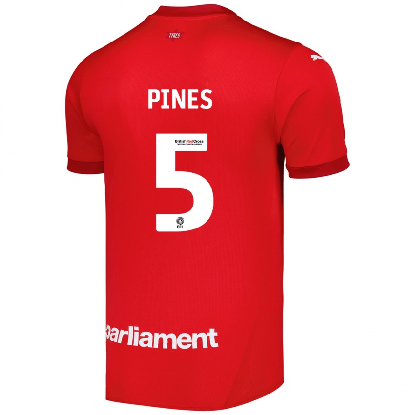 Kinder Donovan Pines #5 Rot Heimtrikot Trikot 2024/25 T-Shirt