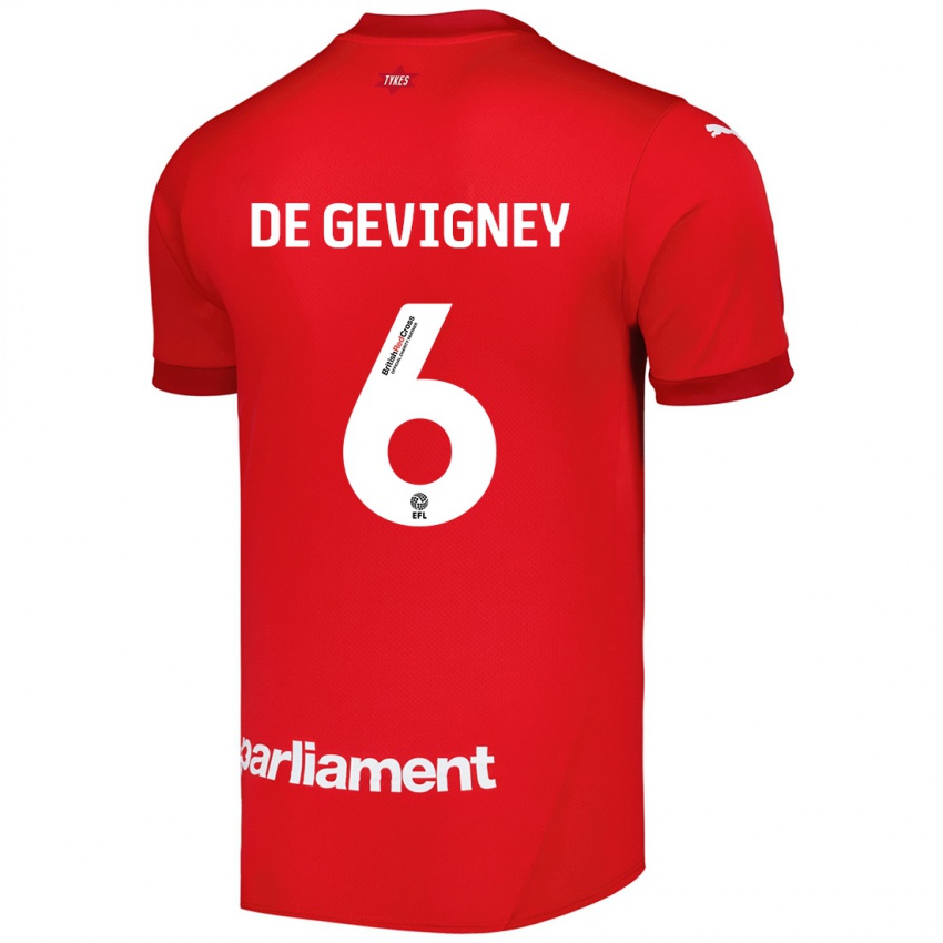 Kinder Maël De Gevigney #6 Rot Heimtrikot Trikot 2024/25 T-Shirt