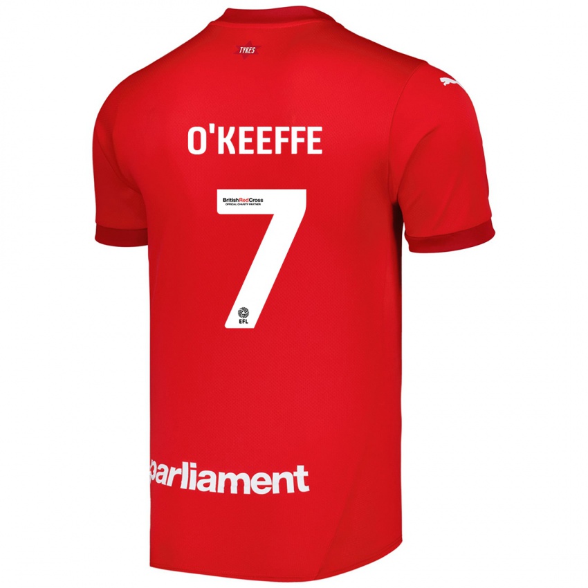 Kinder Corey O'keeffe #7 Rot Heimtrikot Trikot 2024/25 T-Shirt