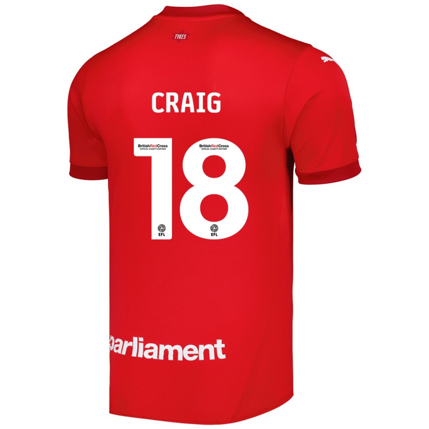 Kinder Matthew Craig #18 Rot Heimtrikot Trikot 2024/25 T-Shirt