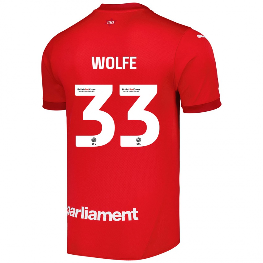 Kinder Matty Wolfe #33 Rot Heimtrikot Trikot 2024/25 T-Shirt