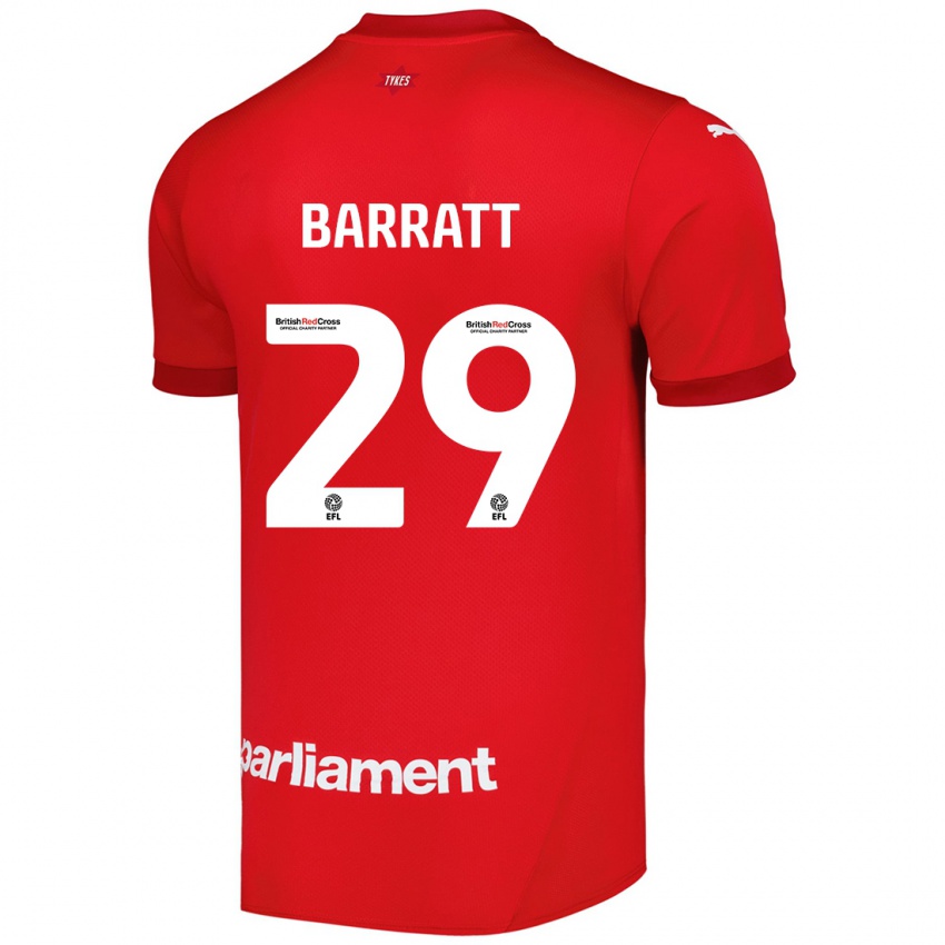 Kinder Connor Barratt #29 Rot Heimtrikot Trikot 2024/25 T-Shirt