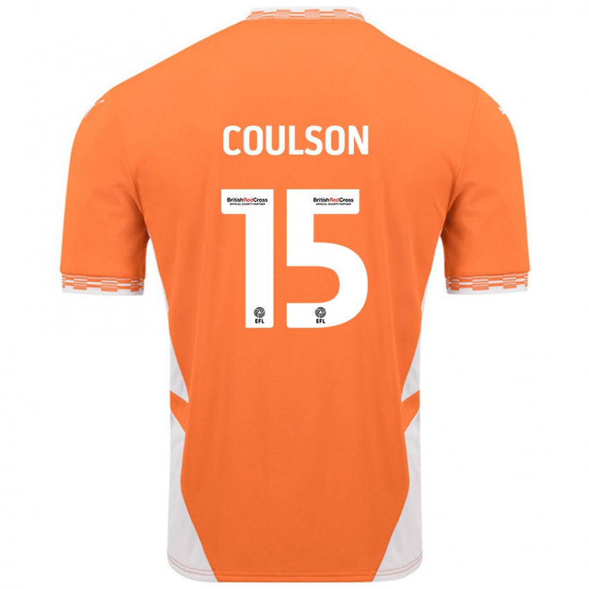 Kinder Hayden Coulson #15 Orange Weiß Heimtrikot Trikot 2024/25 T-Shirt