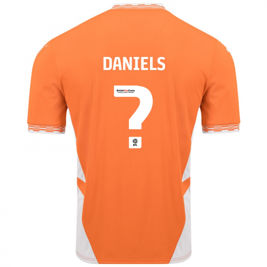 Kinder Jake Daniels #0 Orange Weiß Heimtrikot Trikot 2024/25 T-Shirt