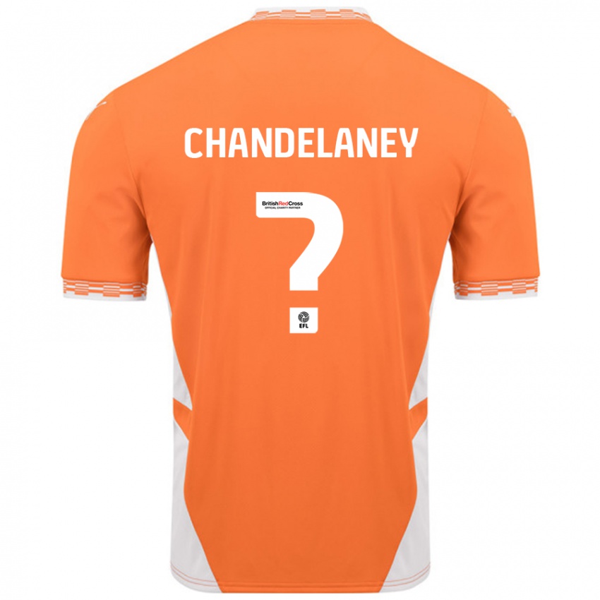 Kinder Yulan Chandelaney #0 Orange Weiß Heimtrikot Trikot 2024/25 T-Shirt