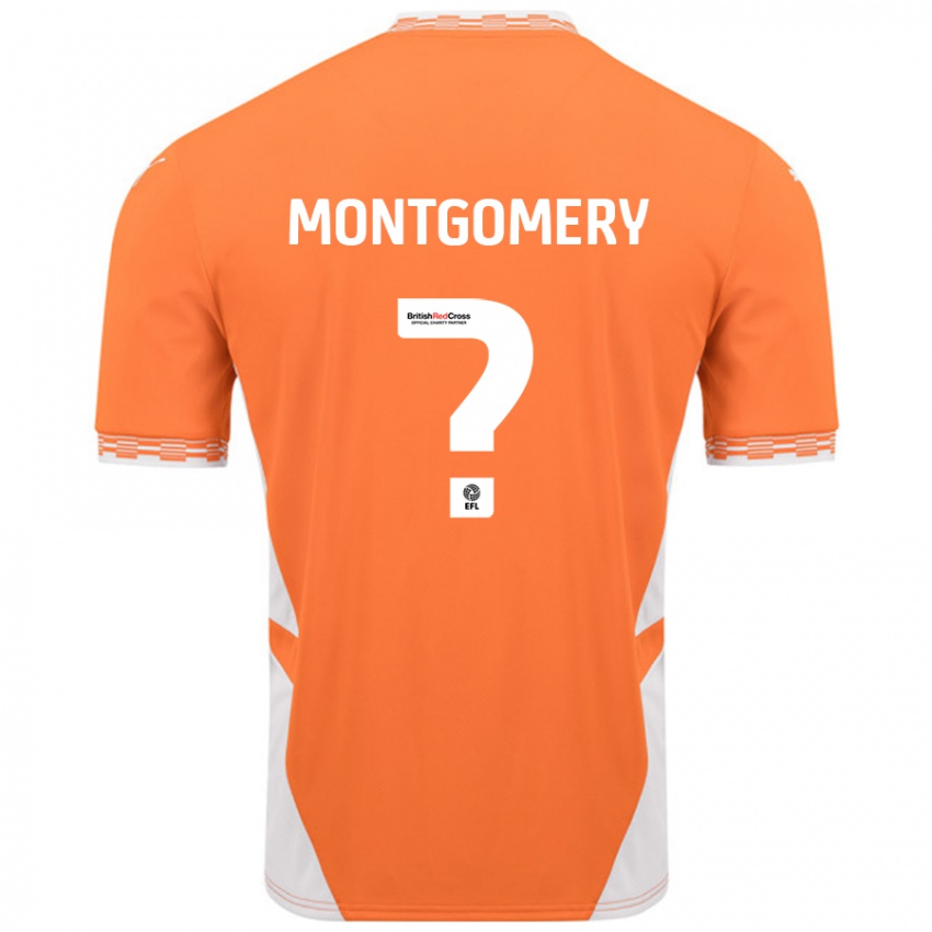 Kinder Aleysha Montgomery #0 Orange Weiß Heimtrikot Trikot 2024/25 T-Shirt