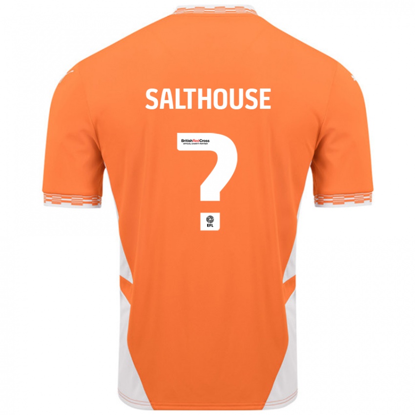 Kinder Emily Salthouse #0 Orange Weiß Heimtrikot Trikot 2024/25 T-Shirt