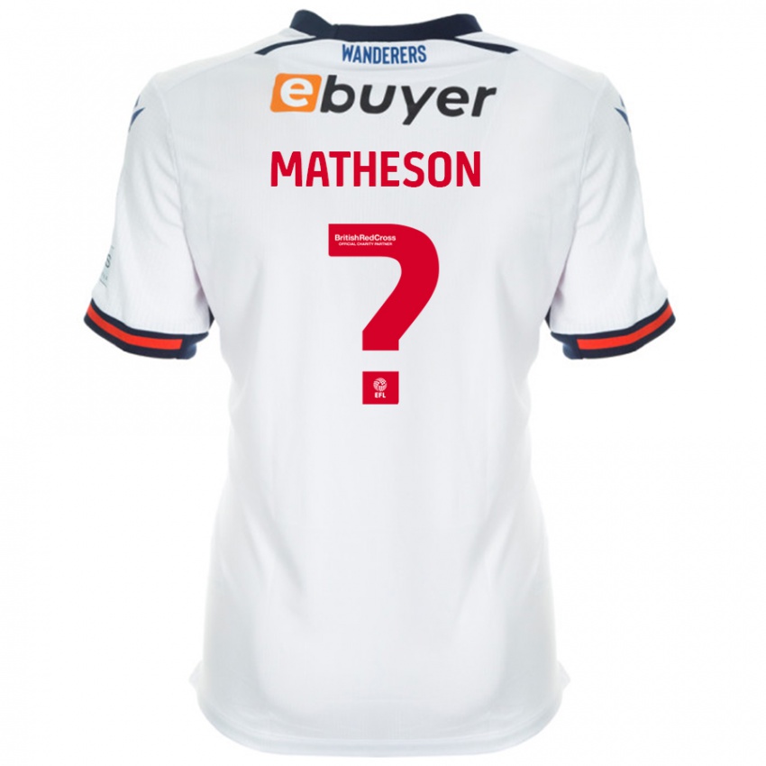 Kinder Luke Matheson #0 Weiß Heimtrikot Trikot 2024/25 T-Shirt