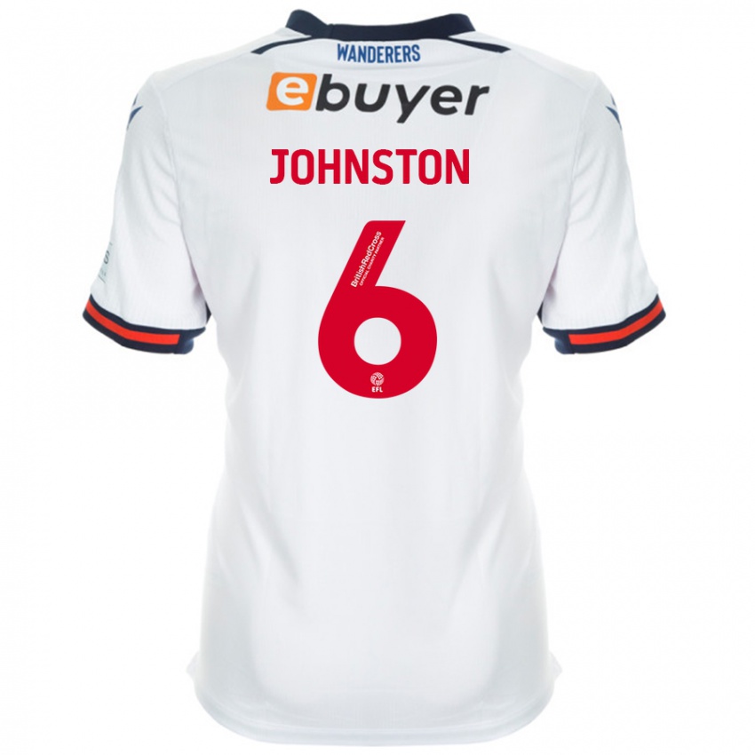 Kinder George Johnston #6 Weiß Heimtrikot Trikot 2024/25 T-Shirt