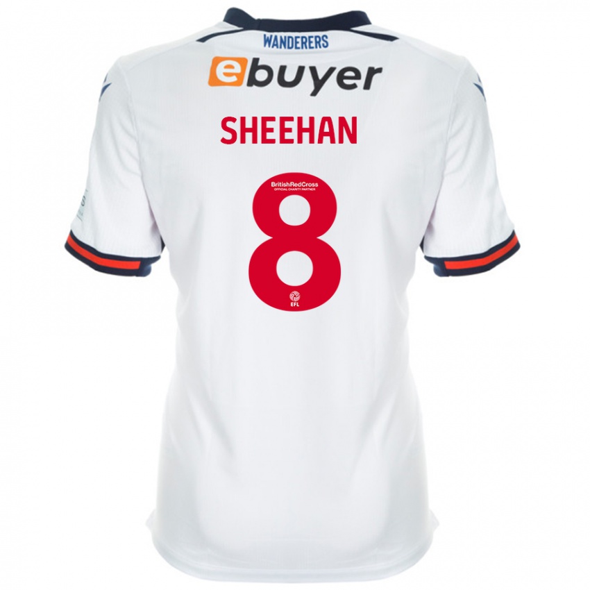 Kinder Josh Sheehan #8 Weiß Heimtrikot Trikot 2024/25 T-Shirt