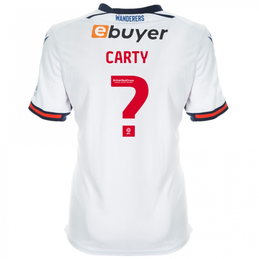 Kinder Conor Carty #0 Weiß Heimtrikot Trikot 2024/25 T-Shirt