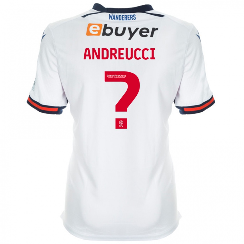 Kinder Ben Andreucci #0 Weiß Heimtrikot Trikot 2024/25 T-Shirt