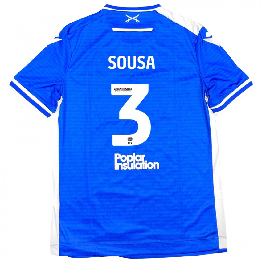 Kinder Lino Sousa #3 Blau Weiß Heimtrikot Trikot 2024/25 T-Shirt