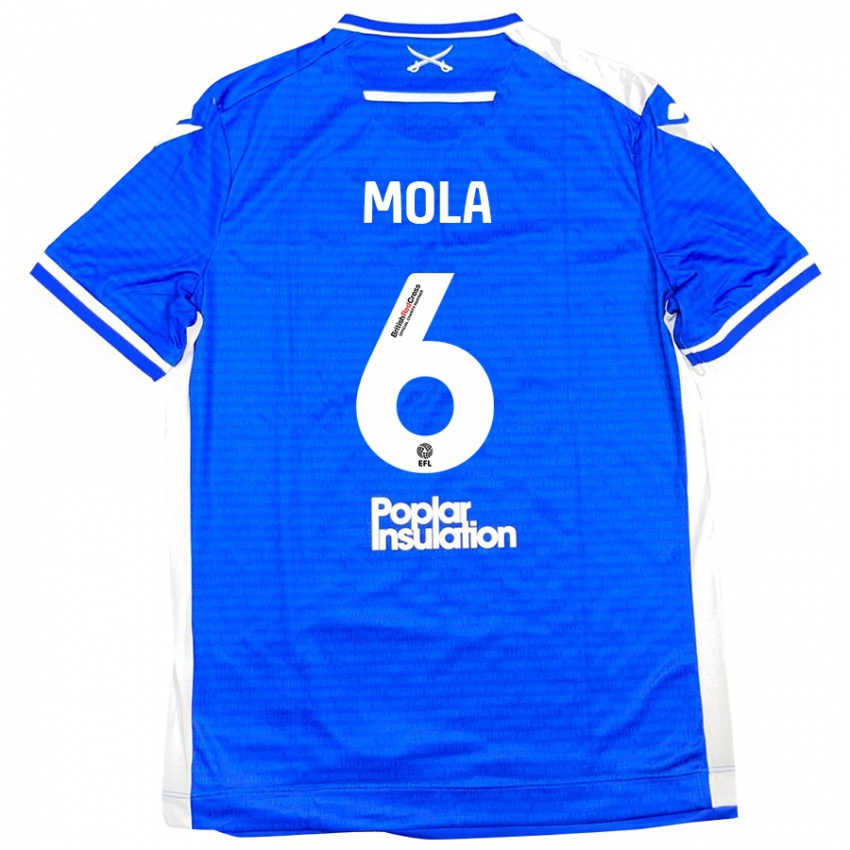 Kinder Clinton Mola #6 Blau Weiß Heimtrikot Trikot 2024/25 T-Shirt