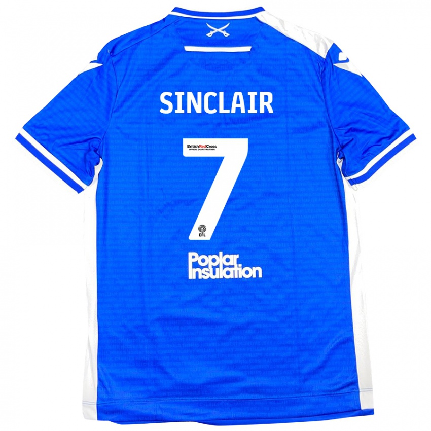 Kinder Scott Sinclair #7 Blau Weiß Heimtrikot Trikot 2024/25 T-Shirt