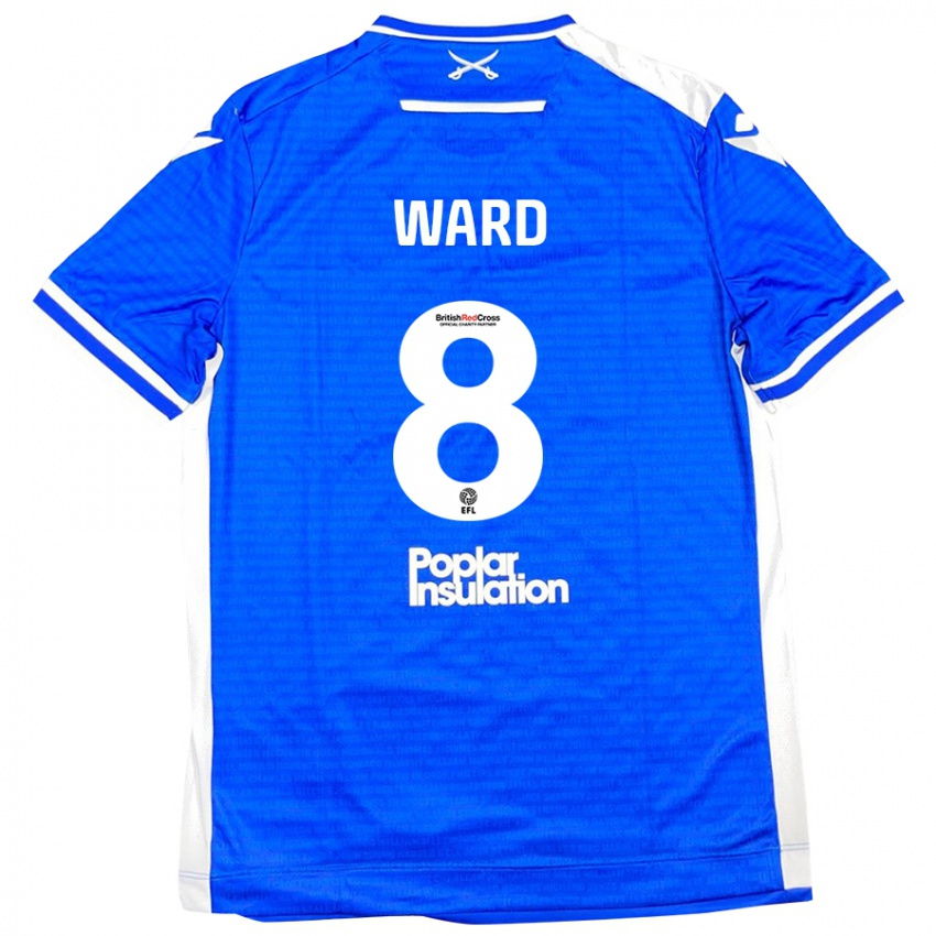 Kinder Grant Ward #8 Blau Weiß Heimtrikot Trikot 2024/25 T-Shirt