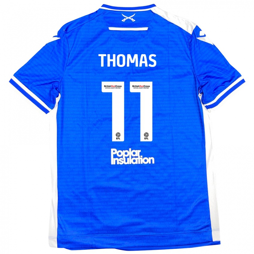 Kinder Luke Thomas #11 Blau Weiß Heimtrikot Trikot 2024/25 T-Shirt