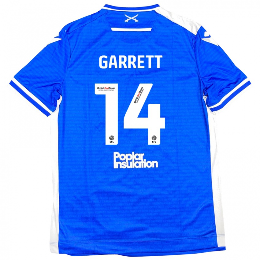 Kinder Jake Garrett #14 Blau Weiß Heimtrikot Trikot 2024/25 T-Shirt