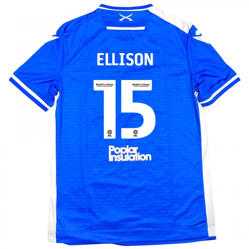 Kinder Dan Ellison #15 Blau Weiß Heimtrikot Trikot 2024/25 T-Shirt