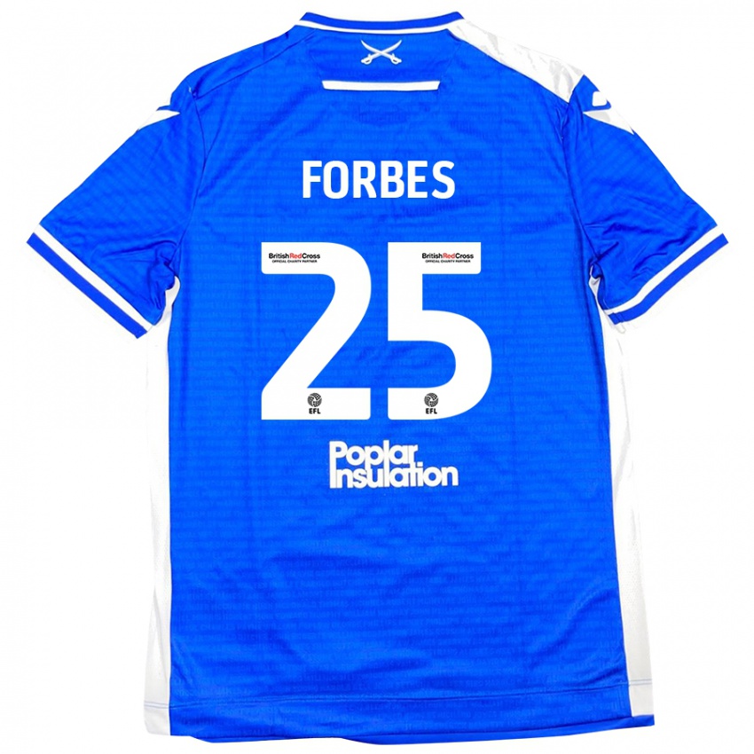 Kinder Michael Forbes #25 Blau Weiß Heimtrikot Trikot 2024/25 T-Shirt