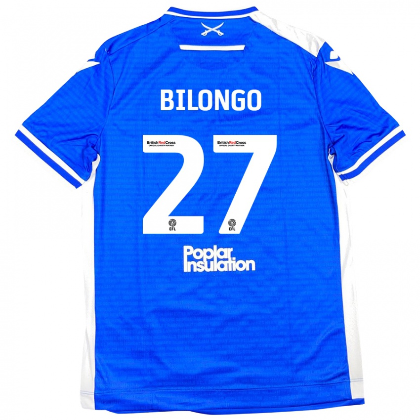 Kinder Bryant Bilongo #27 Blau Weiß Heimtrikot Trikot 2024/25 T-Shirt