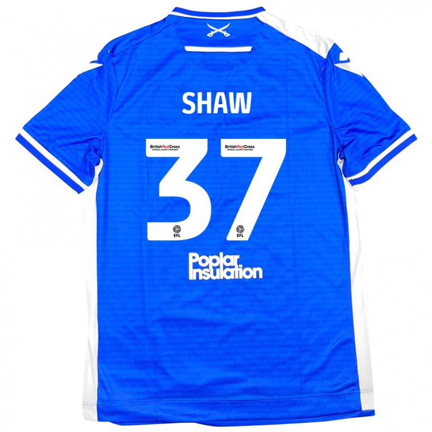 Kinder Kofi Shaw #37 Blau Weiß Heimtrikot Trikot 2024/25 T-Shirt