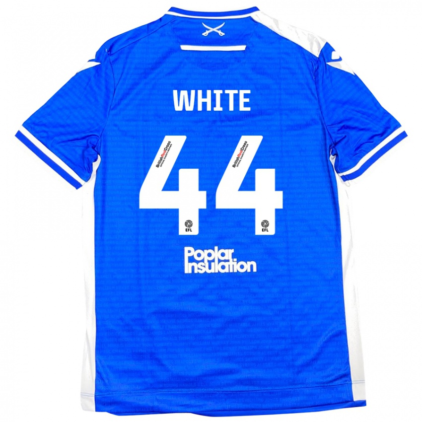 Kinder Charlie White #44 Blau Weiß Heimtrikot Trikot 2024/25 T-Shirt