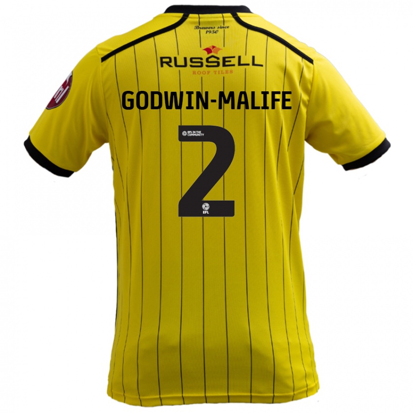 Kinder Udoka Godwin-Malife #2 Gelb Heimtrikot Trikot 2024/25 T-Shirt