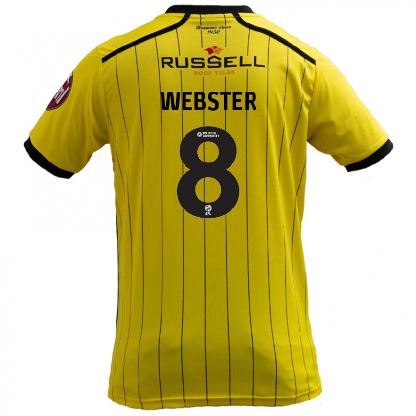 Kinder Charlie Webster #8 Gelb Heimtrikot Trikot 2024/25 T-Shirt