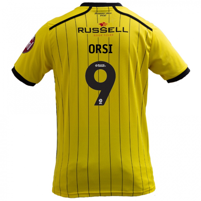 Kinder Danilo Orsi #9 Gelb Heimtrikot Trikot 2024/25 T-Shirt