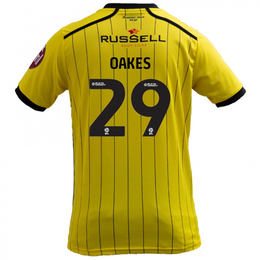 Kinder Toby Oakes #29 Gelb Heimtrikot Trikot 2024/25 T-Shirt