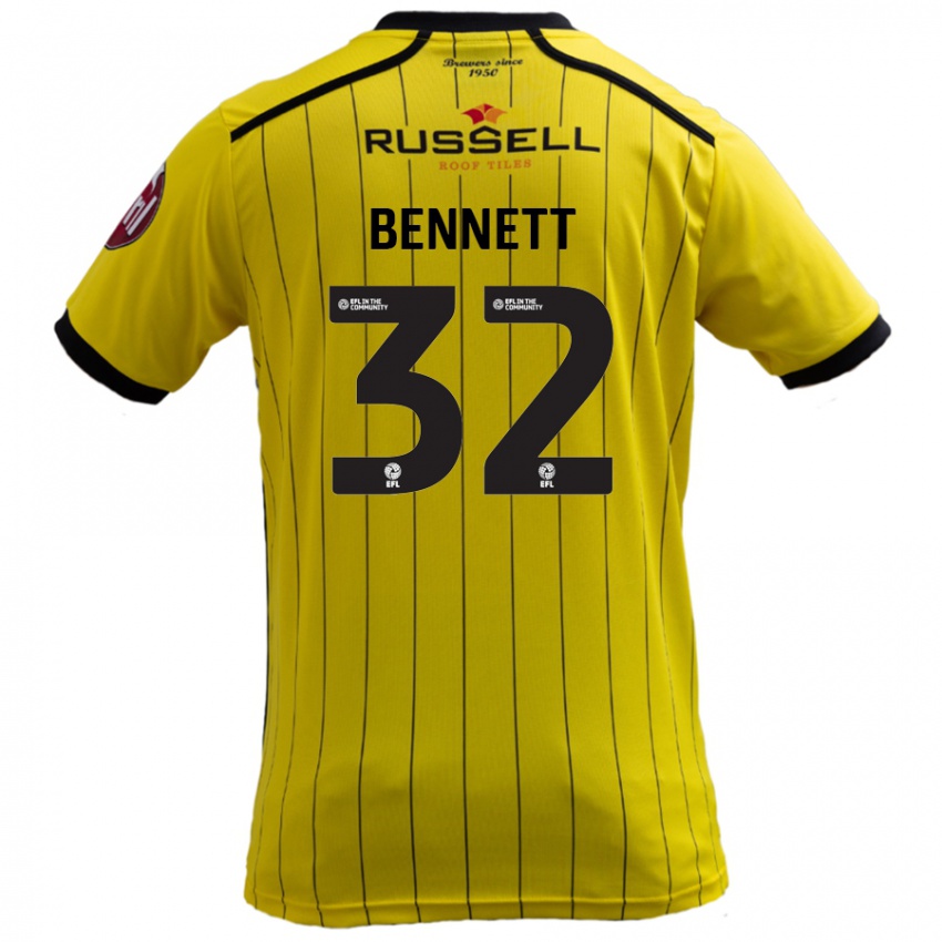 Kinder Mason Bennett #32 Gelb Heimtrikot Trikot 2024/25 T-Shirt