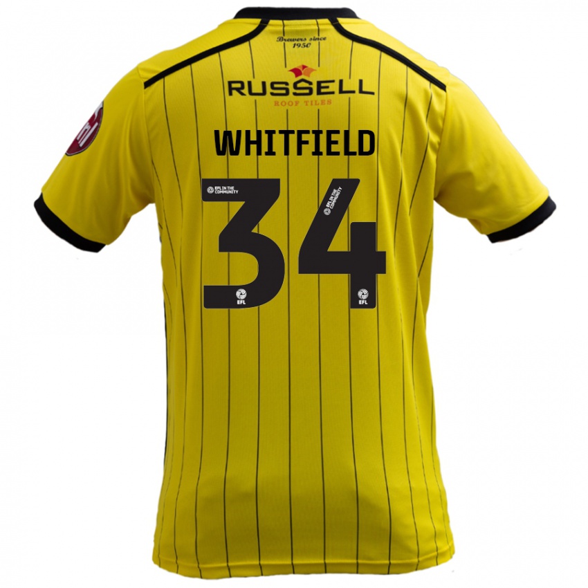 Kinder Ben Whitfield #34 Gelb Heimtrikot Trikot 2024/25 T-Shirt