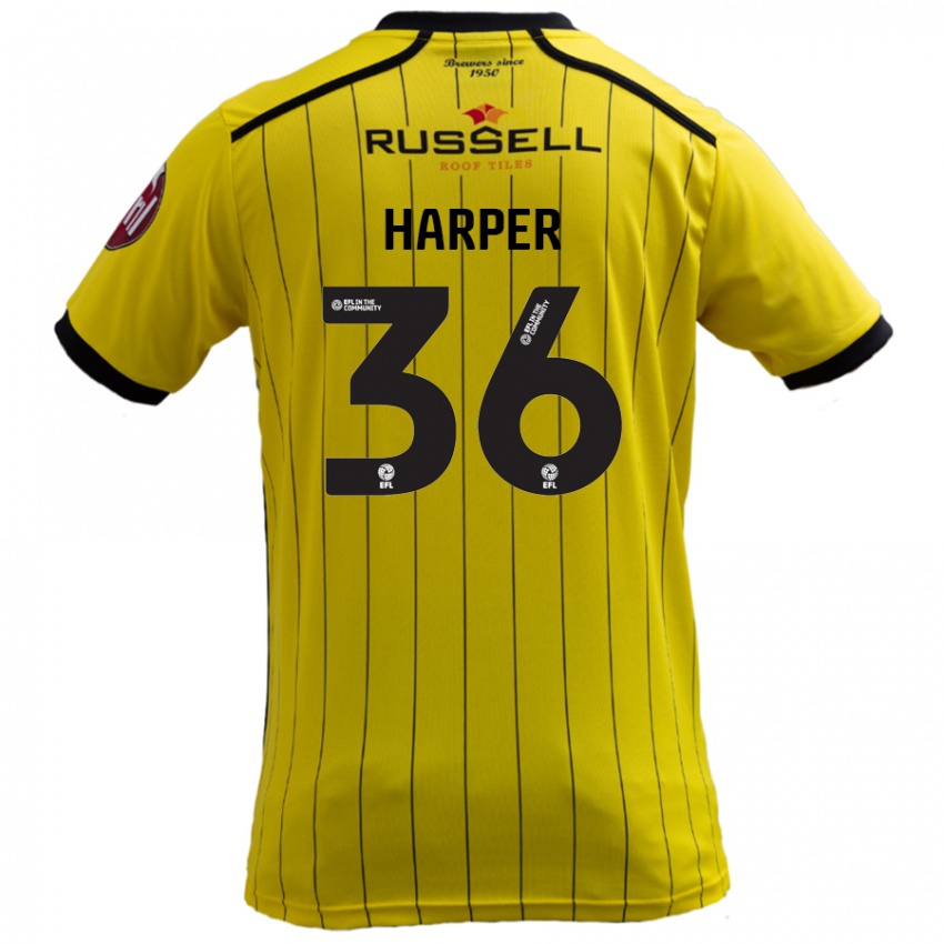 Kinder Rekeem Harper #36 Gelb Heimtrikot Trikot 2024/25 T-Shirt