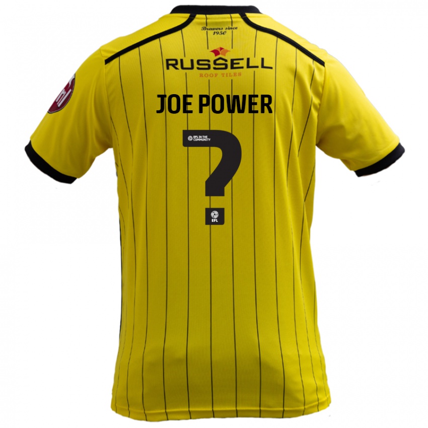 Kinder John Joe Power #0 Gelb Heimtrikot Trikot 2024/25 T-Shirt