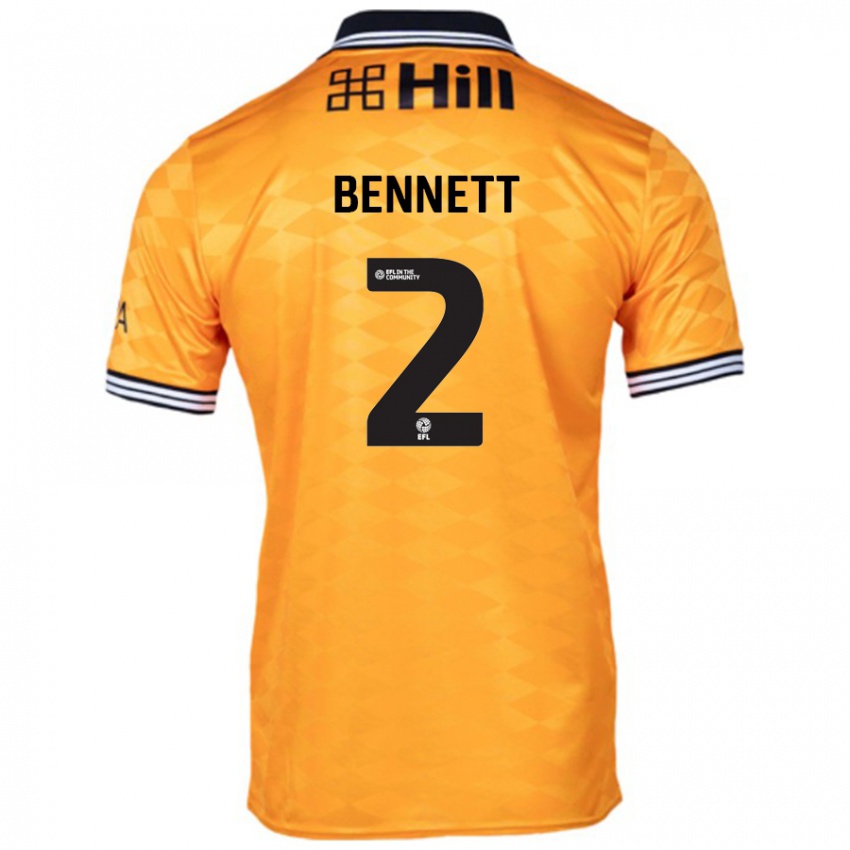 Kinder Liam Bennett #2 Orange Heimtrikot Trikot 2024/25 T-Shirt