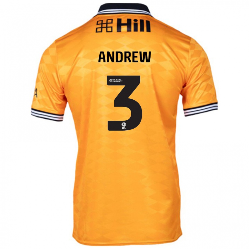 Kinder Danny Andrew #3 Orange Heimtrikot Trikot 2024/25 T-Shirt