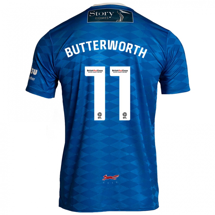 Kinder Daniel Butterworth #11 Blau Heimtrikot Trikot 2024/25 T-Shirt