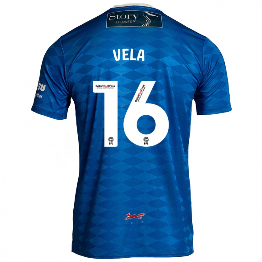 Kinder Josh Vela #16 Blau Heimtrikot Trikot 2024/25 T-Shirt