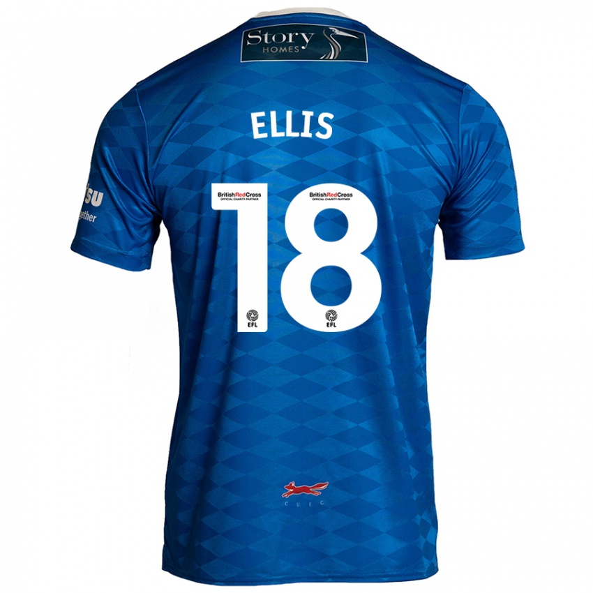 Kinder Jack Ellis #18 Blau Heimtrikot Trikot 2024/25 T-Shirt