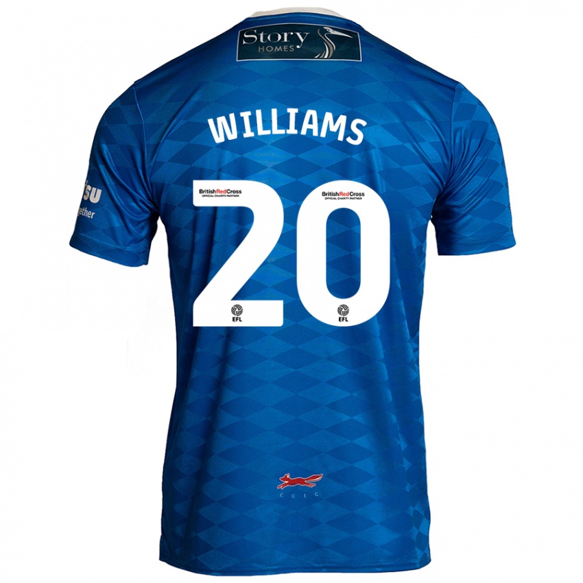 Kinder Ben Williams #20 Blau Heimtrikot Trikot 2024/25 T-Shirt