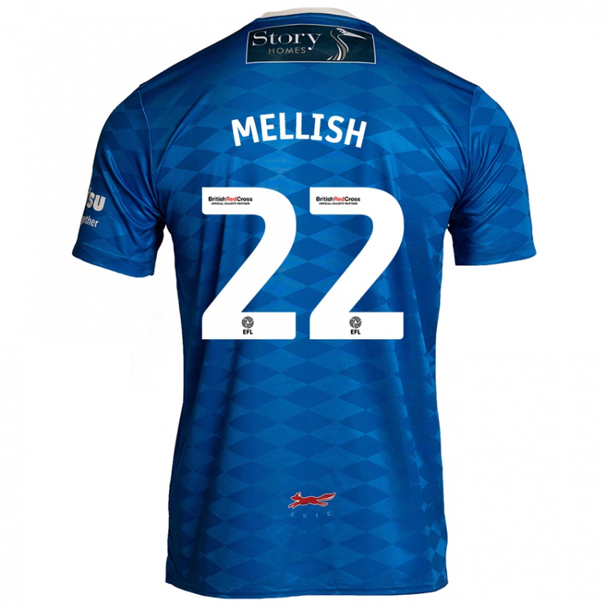 Kinder Jon Mellish #22 Blau Heimtrikot Trikot 2024/25 T-Shirt