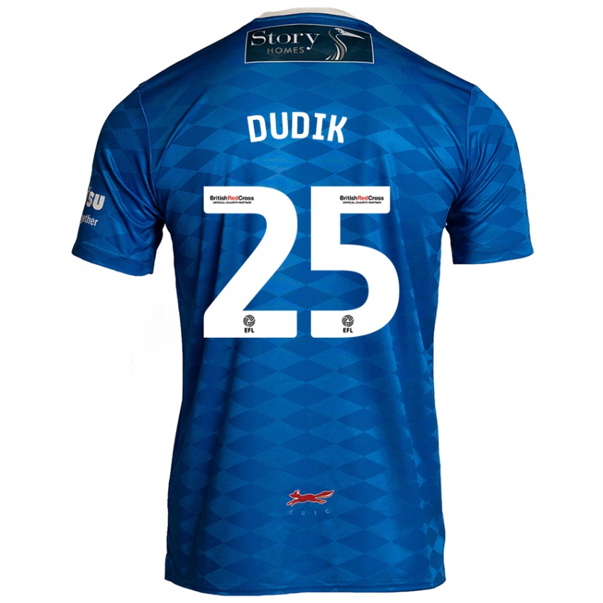 Kinder Anton Dudik #25 Blau Heimtrikot Trikot 2024/25 T-Shirt